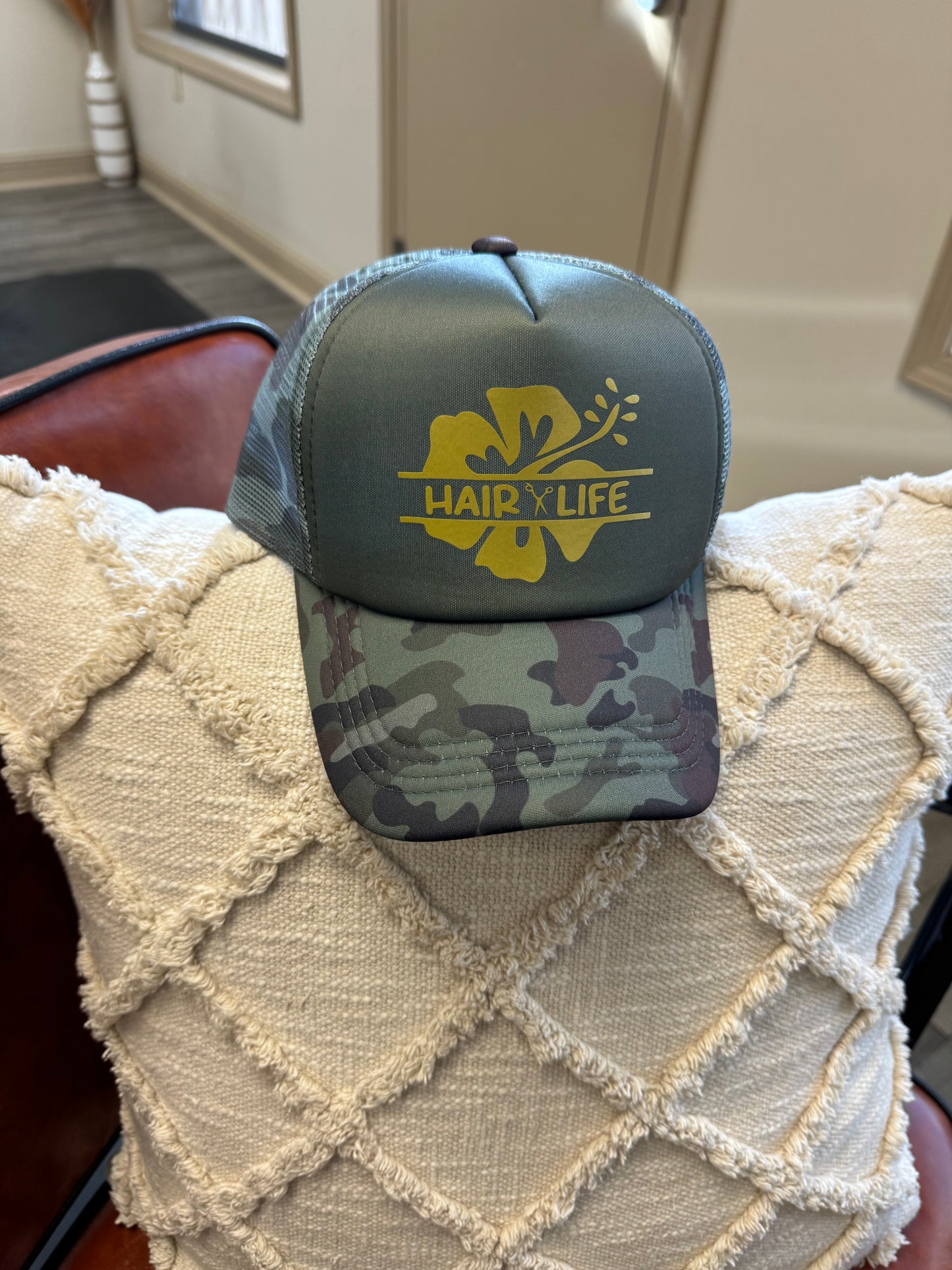 Hair Life Trucker Hat (CAMO)